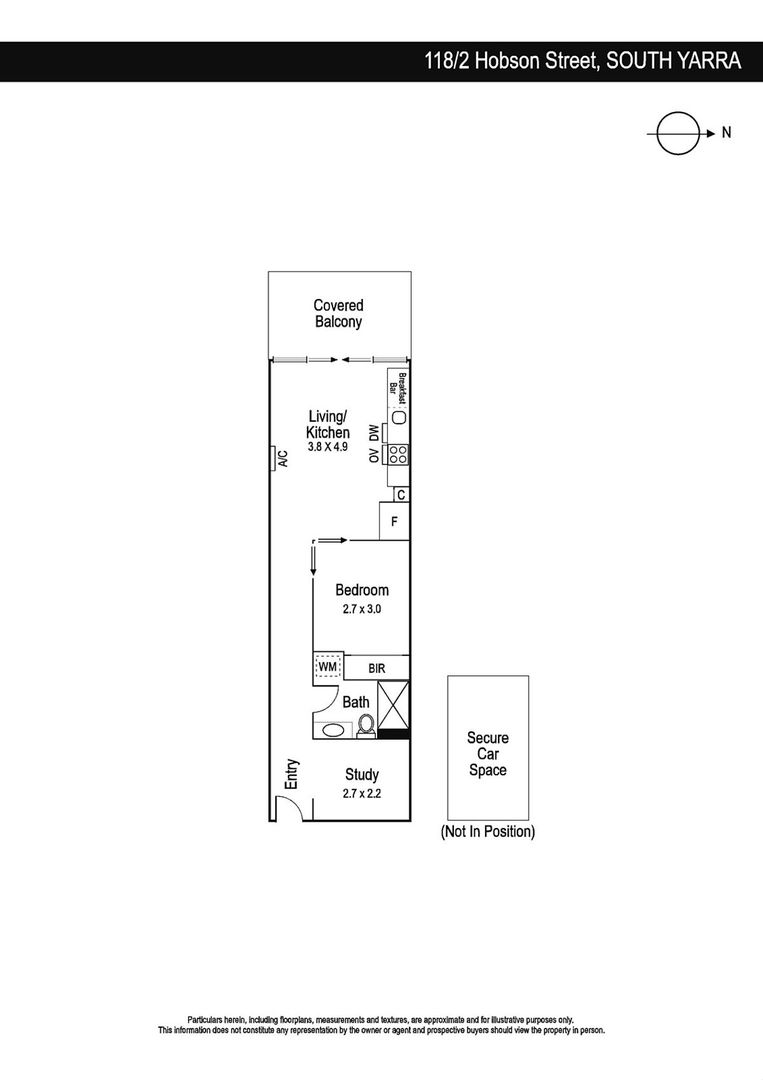 Floorplan of Homely apartment listing, 118/2 Hobson St, South Yarra VIC 3141