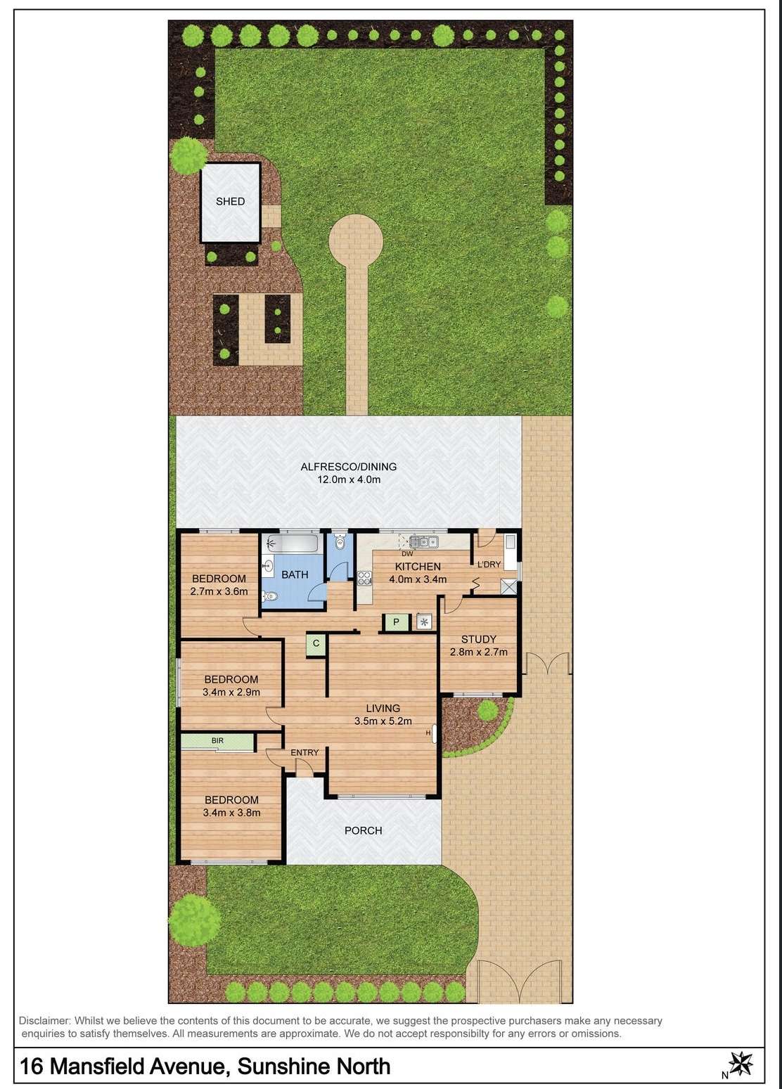 Floorplan of Homely house listing, 16 Mansfield Ave, Sunshine North VIC 3020