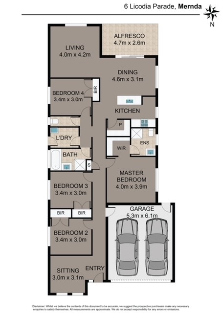 Floorplan of Homely house listing, 6 Licodia Parade, Mernda VIC 3754