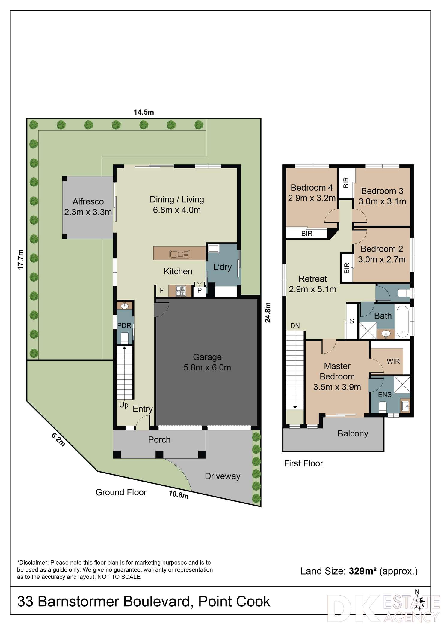 Floorplan of Homely house listing, 33 Barnstormer Blvd, Point Cook VIC 3030