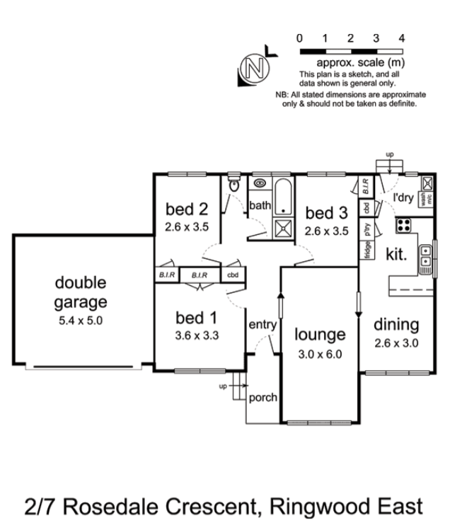 Floorplan of Homely unit listing, 2/7 Rosedale Crescent, Ringwood East VIC 3135