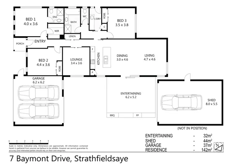 Floorplan of Homely house listing, 7 Baymont Drive, Strathfieldsaye VIC 3551