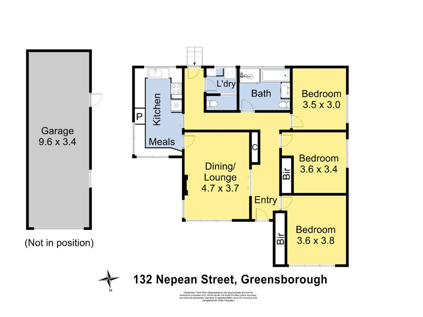 Floorplan of Homely house listing, 132 Nepean St, Greensborough VIC 3088