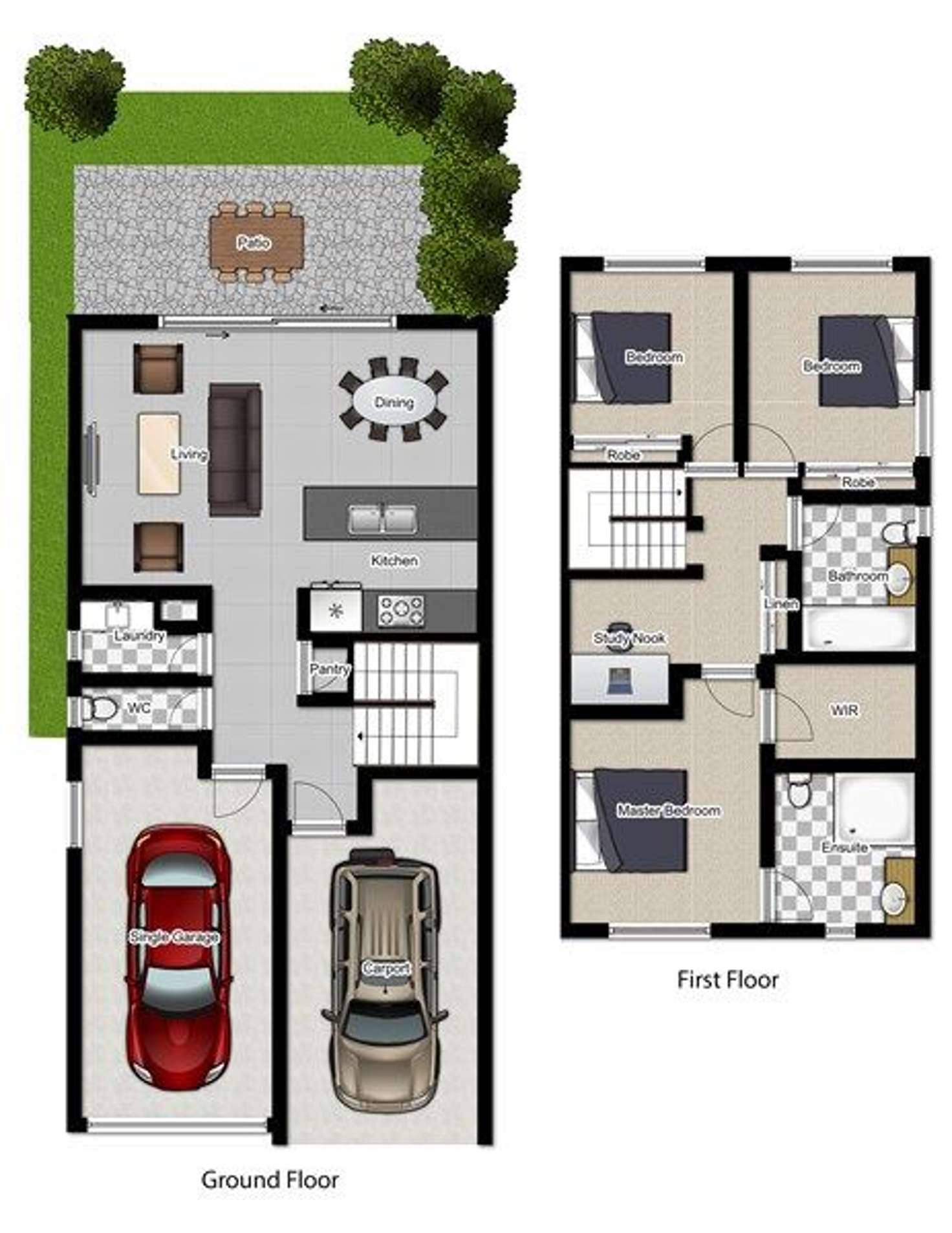 Floorplan of Homely townhouse listing, 3/156 Marina Quays Blvd, Hope Island QLD 4212