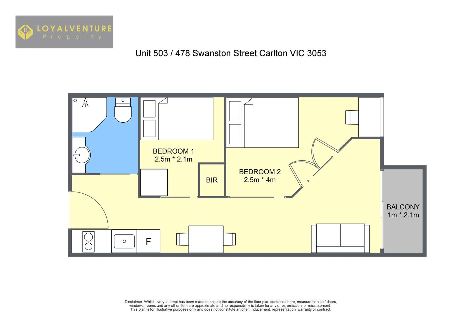 Floorplan of Homely apartment listing, 503/488 Swanston St, Carlton VIC 3053