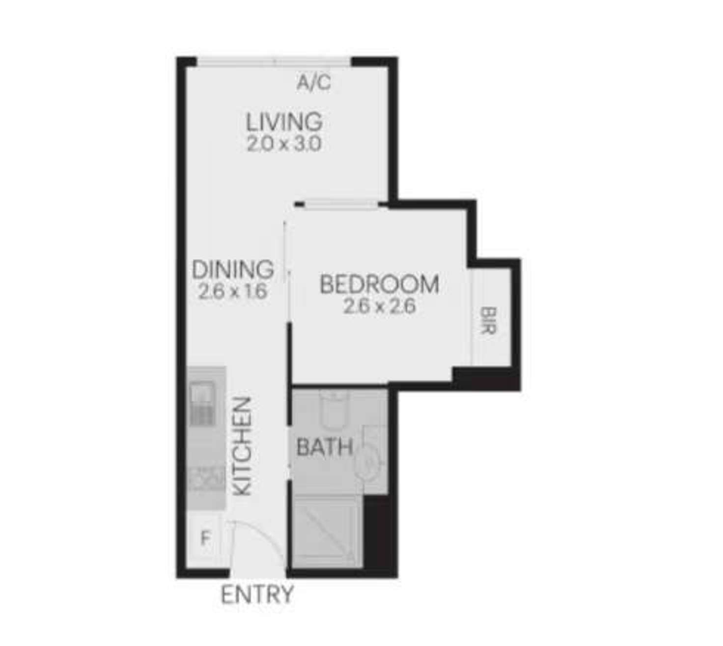 Floorplan of Homely apartment listing, 3705/488 Swanston St, Carlton VIC 3053