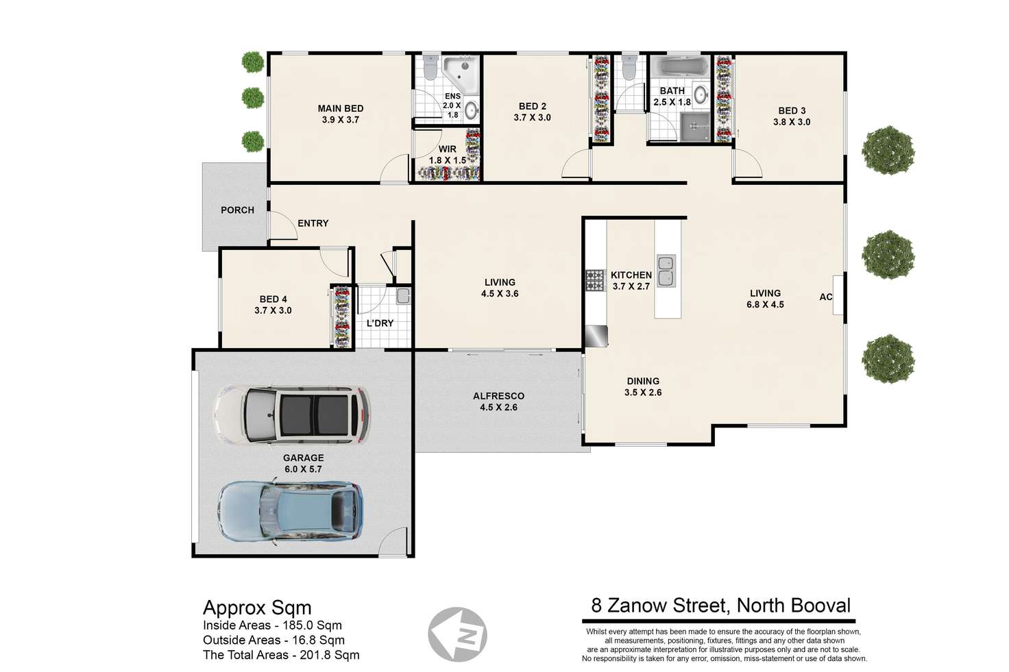 Floorplan of Homely house listing, 8 Zanow St, North Booval QLD 4304