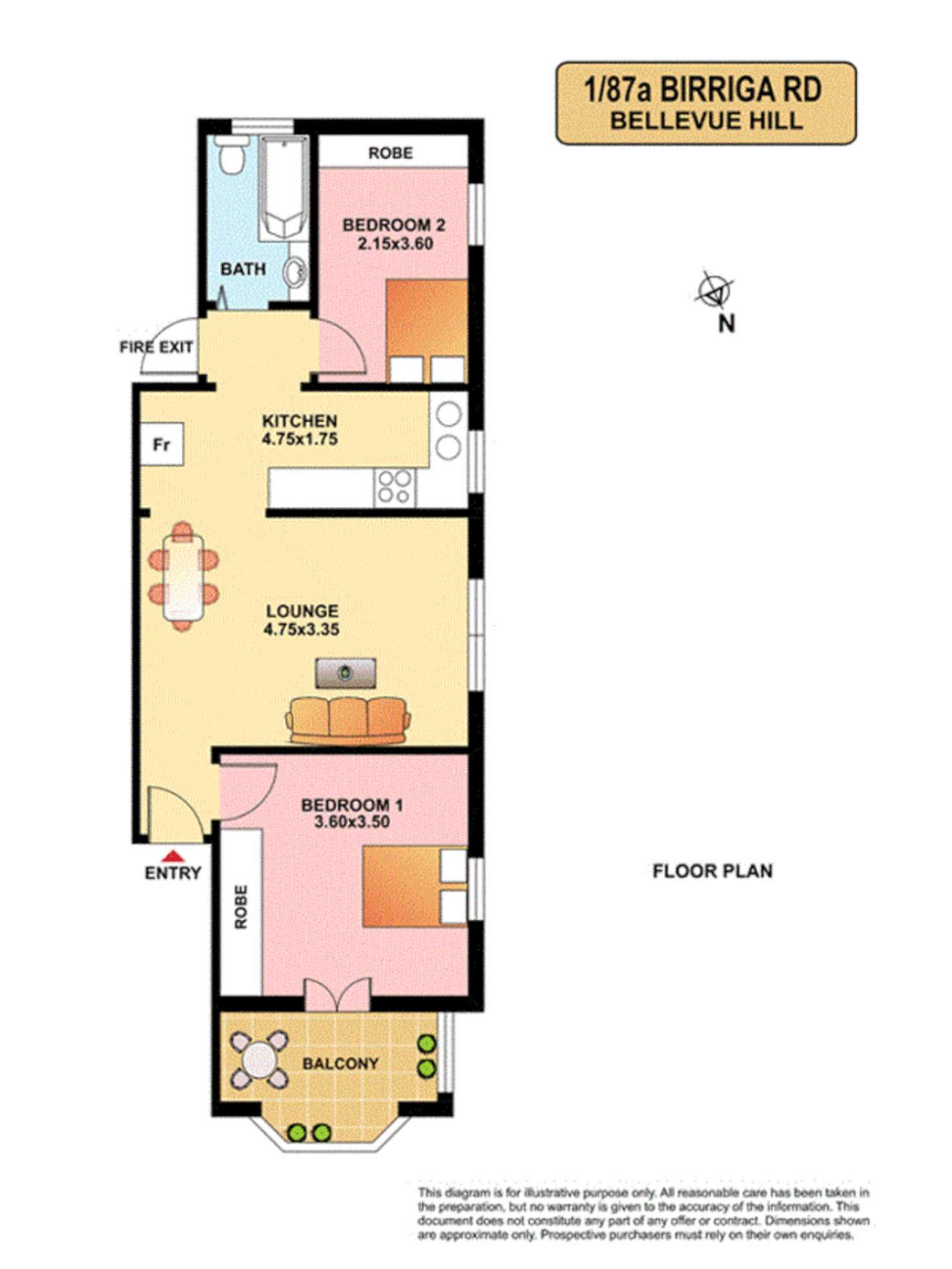 Floorplan of Homely apartment listing, 1/87a Birriga Road, Bellevue Hill NSW 2023