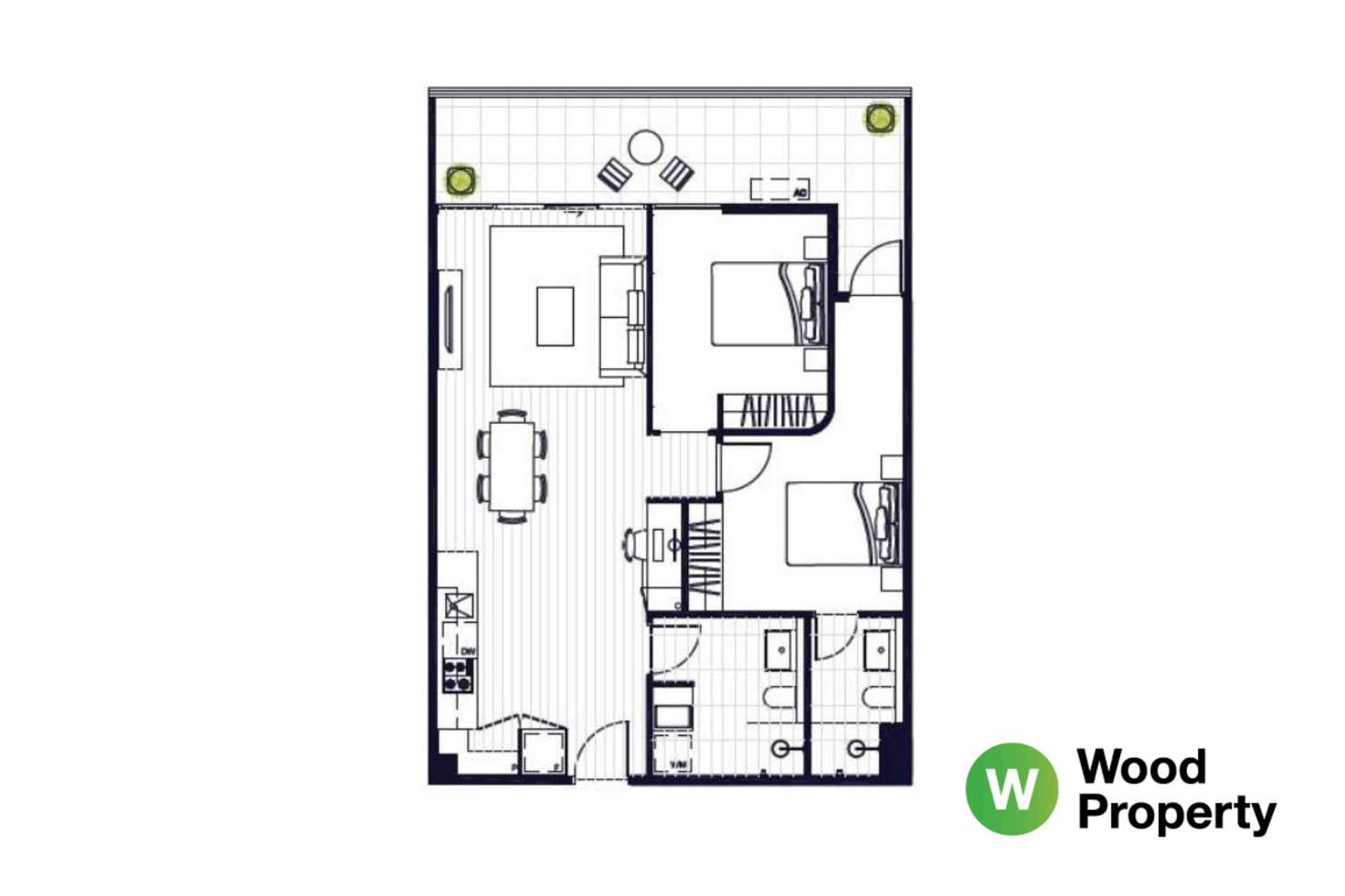 Floorplan of Homely apartment listing, C205/50 Albert Street, Brunswick East VIC 3057