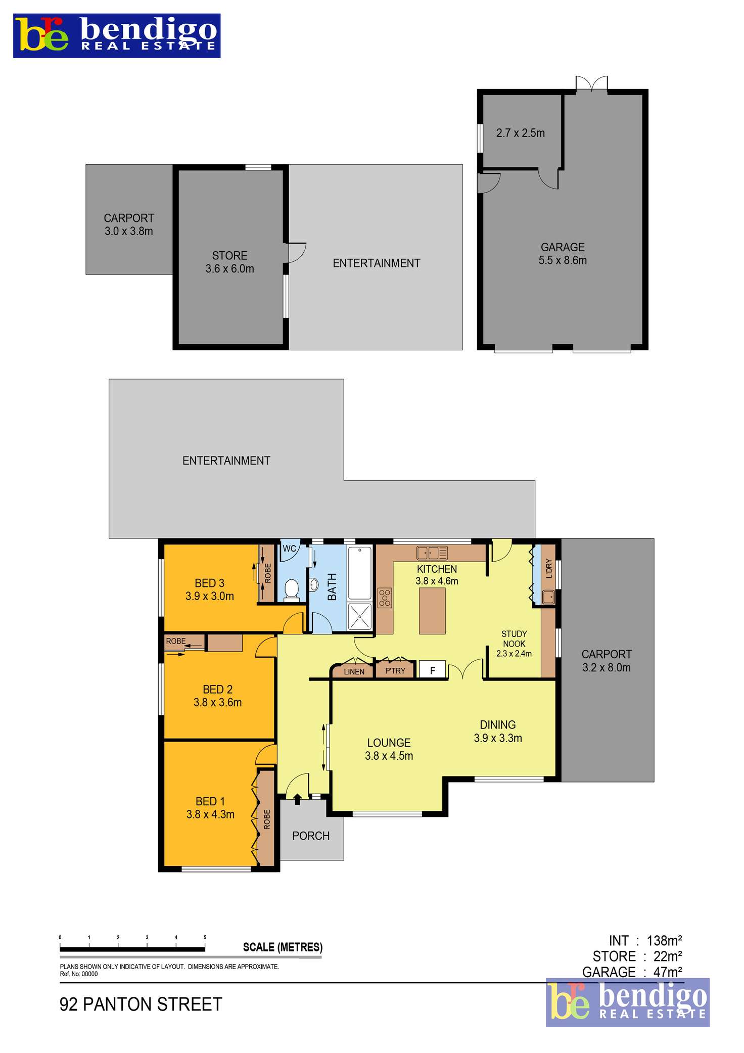 Floorplan of Homely house listing, 92 Panton St, Golden Square VIC 3555