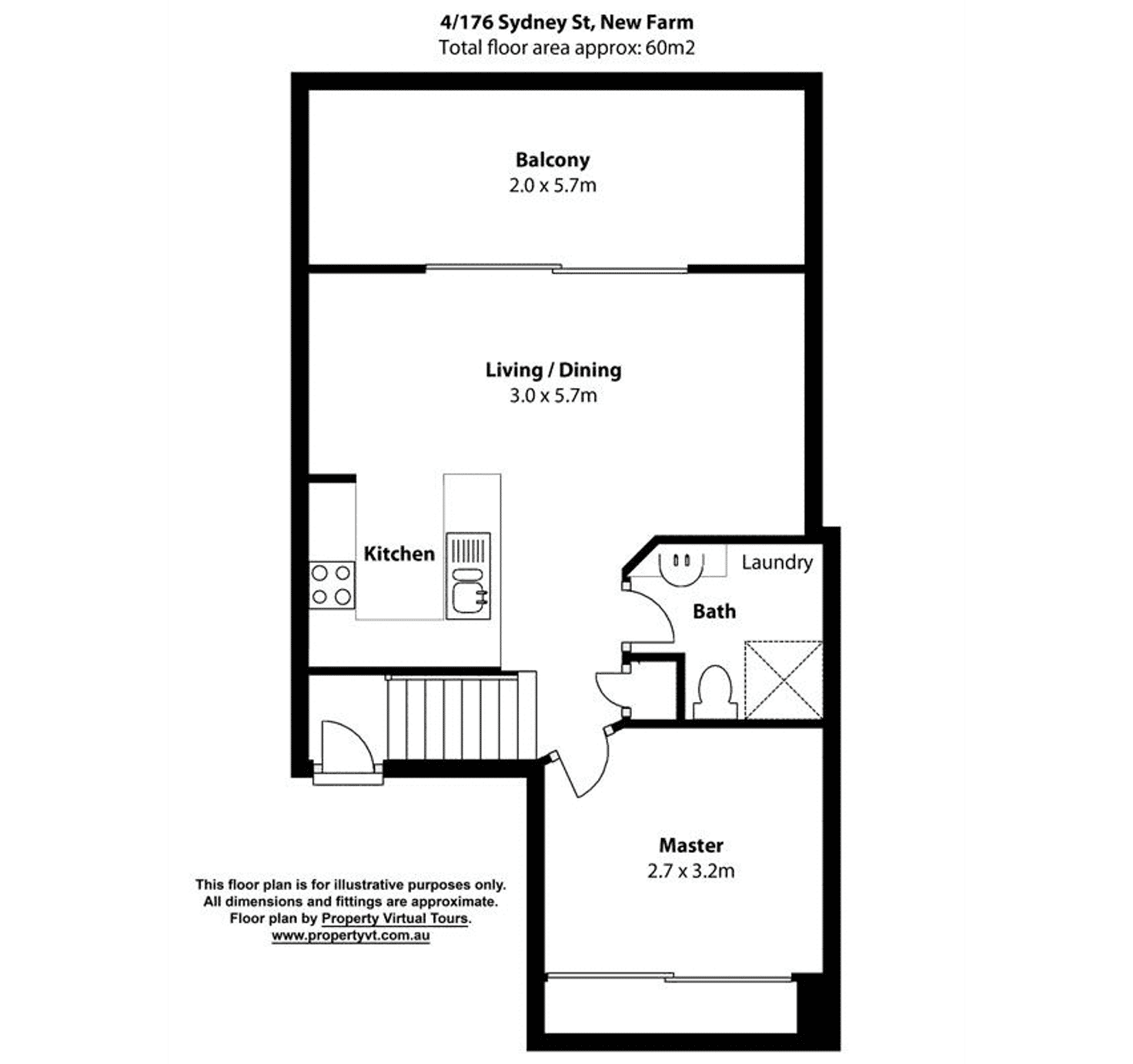 Floorplan of Homely apartment listing, 4/176 Sydney St, New Farm QLD 4005