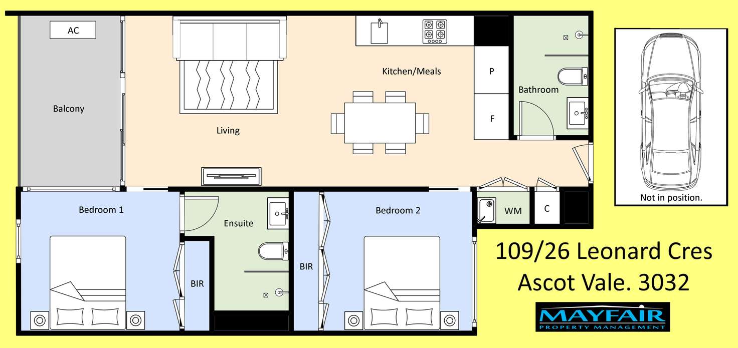 Floorplan of Homely apartment listing, 109/26 Leonard Cres, Ascot Vale VIC 3032
