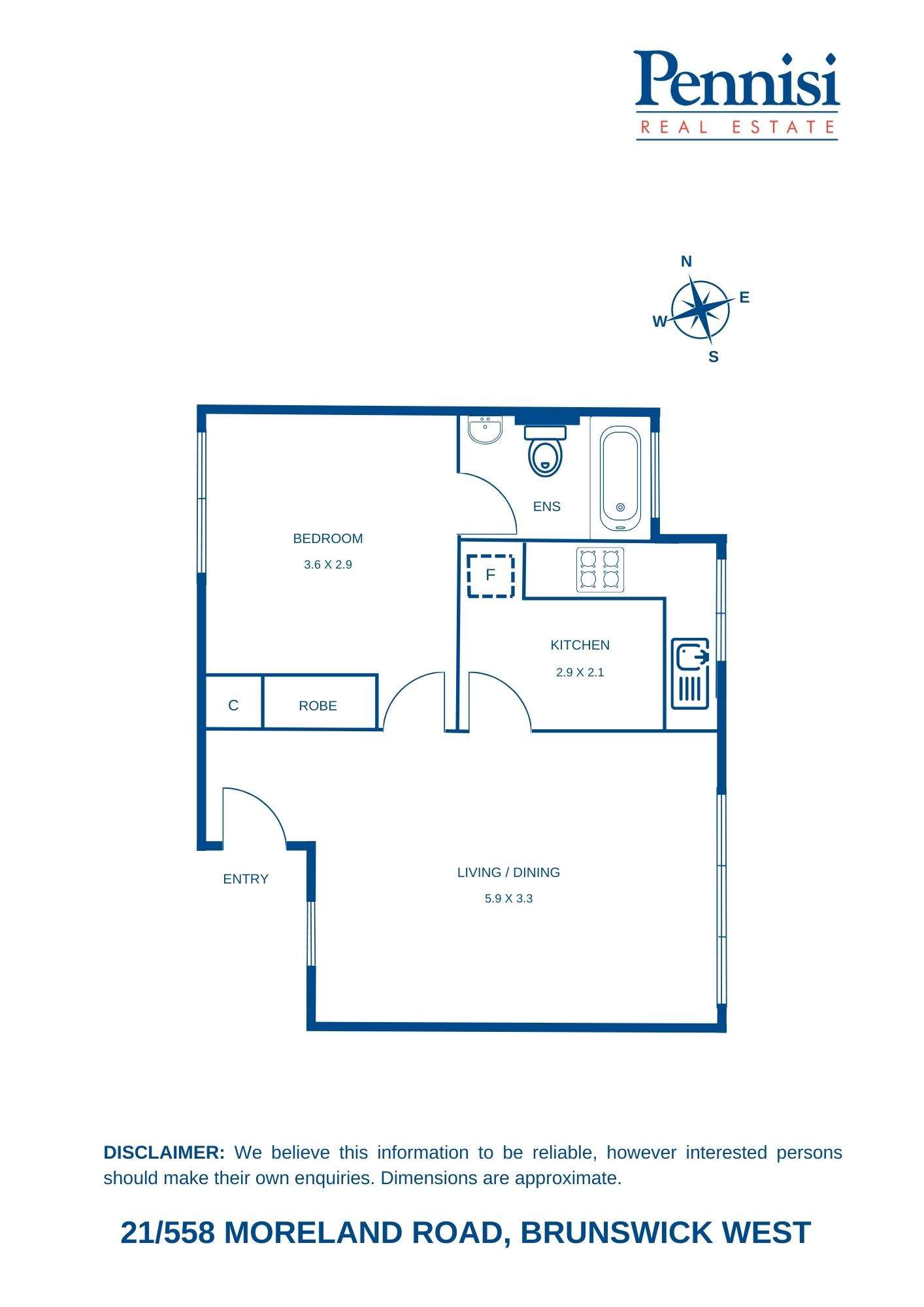 Floorplan of Homely unit listing, 21/558 Moreland Road, Brunswick West VIC 3055