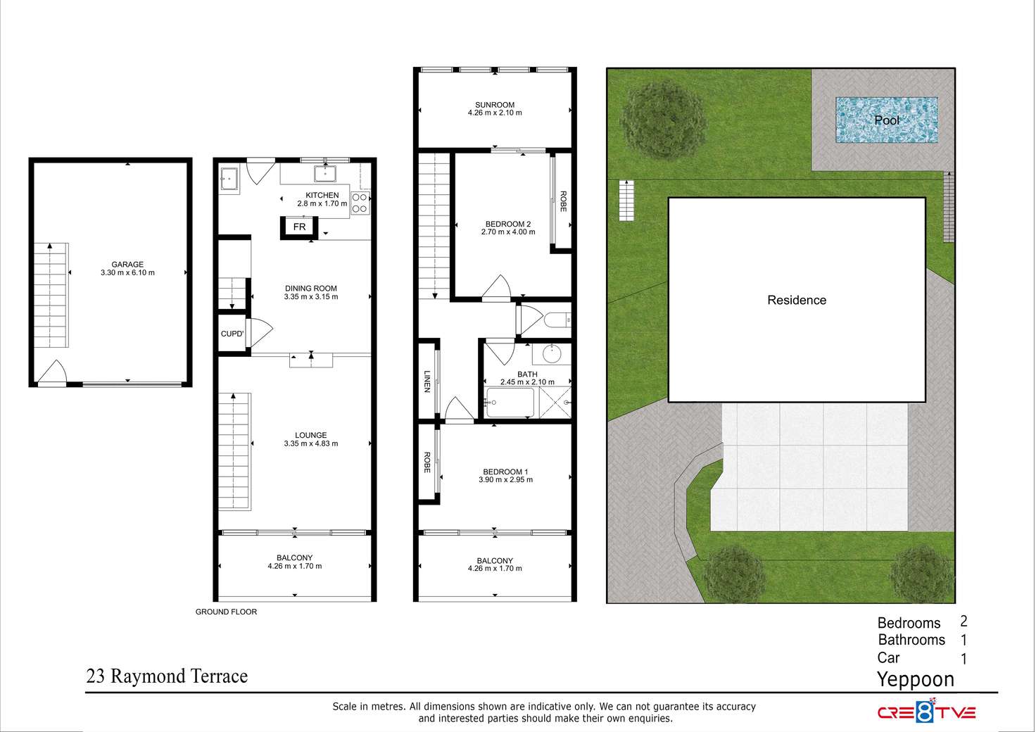Floorplan of Homely unit listing, 1, 2, 3/25-25 Raymond Terrace, Yeppoon QLD 4703