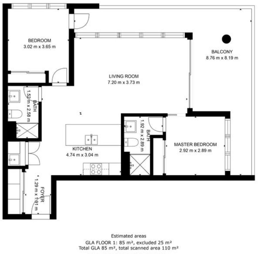 Floorplan of Homely apartment listing, 904/266 Stanhill Drive, Chevron Island QLD 4217