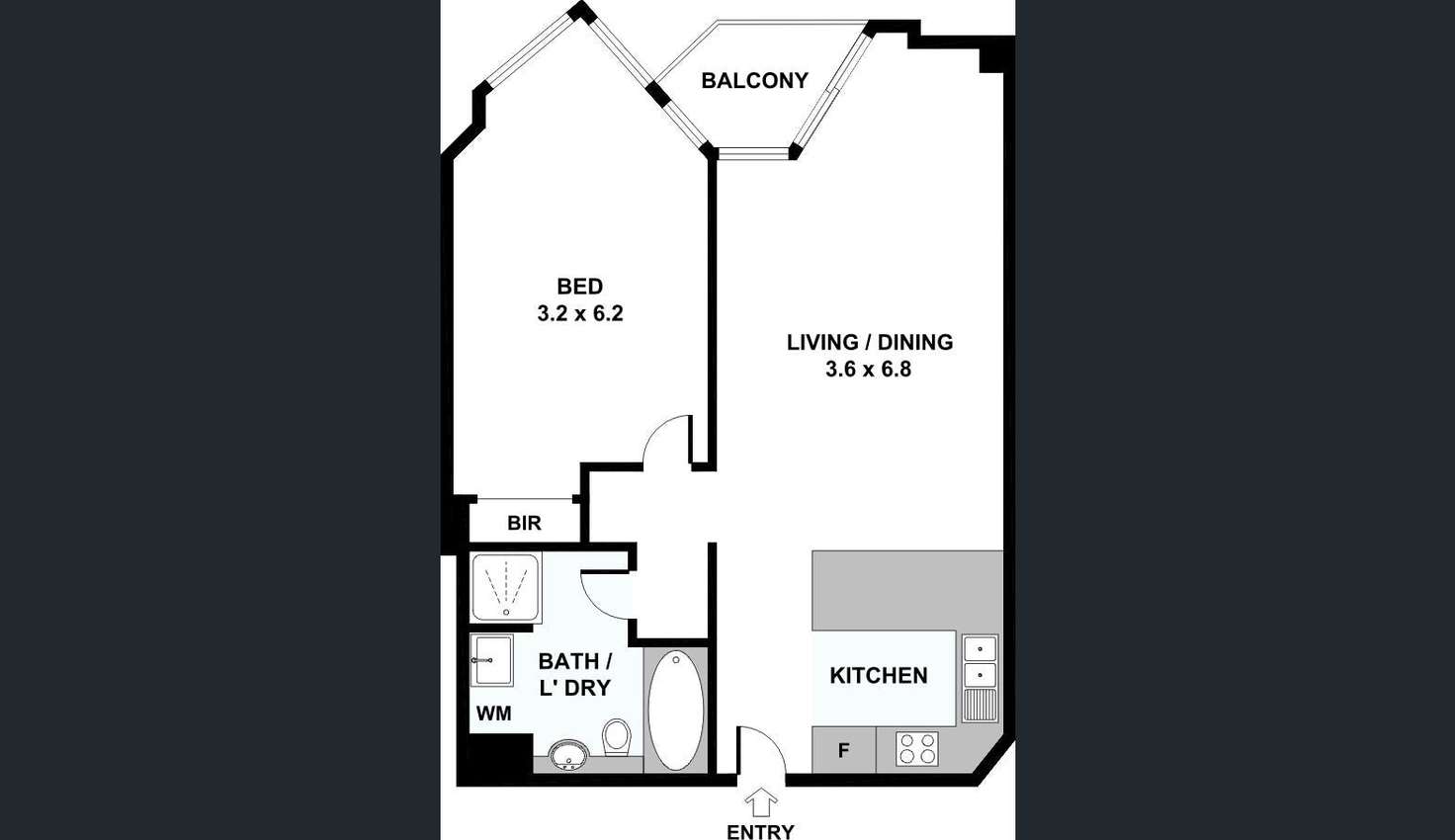 Floorplan of Homely apartment listing, 807/333 Exhibition Street, Melbourne VIC 3000