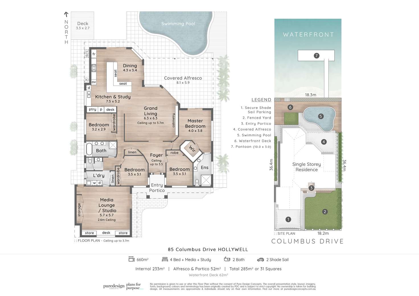 Floorplan of Homely house listing, 85 Columbus Drive, Hollywell QLD 4216
