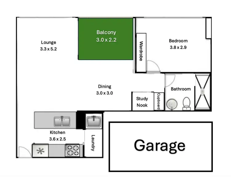 Floorplan of Homely apartment listing, UNIT 801/2 COMO CRESCENT, Southport QLD 4215