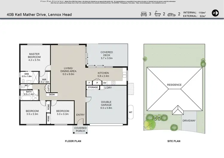 Floorplan of Homely house listing, 40B Kell Mather Drive, Lennox Head NSW 2478