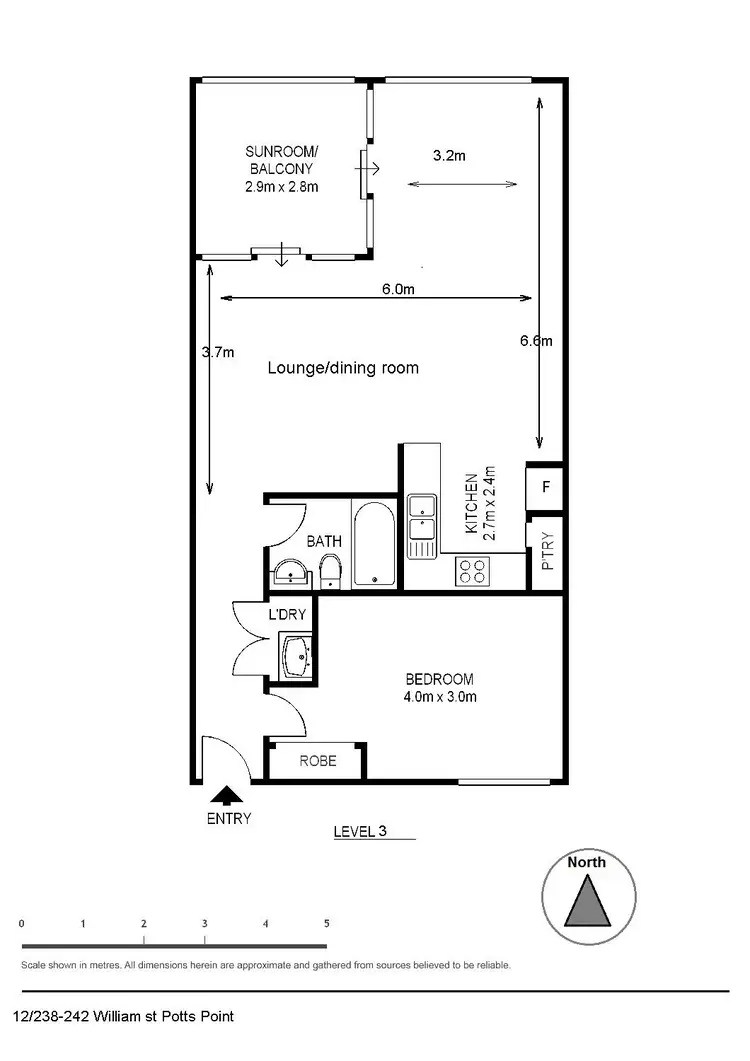 Floorplan of Homely unit listing, UNIT 12/238-242 WILLIAM STREET, Potts Point NSW 2011
