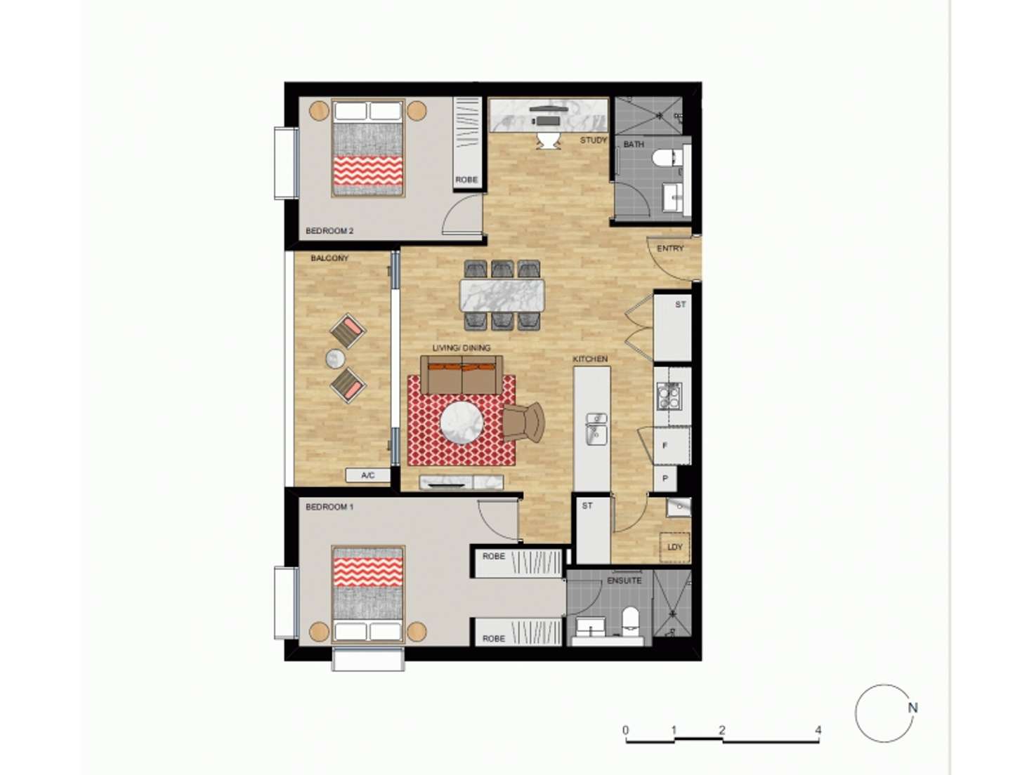 Floorplan of Homely unit listing, 714/70 River Road, Ermington NSW 2115