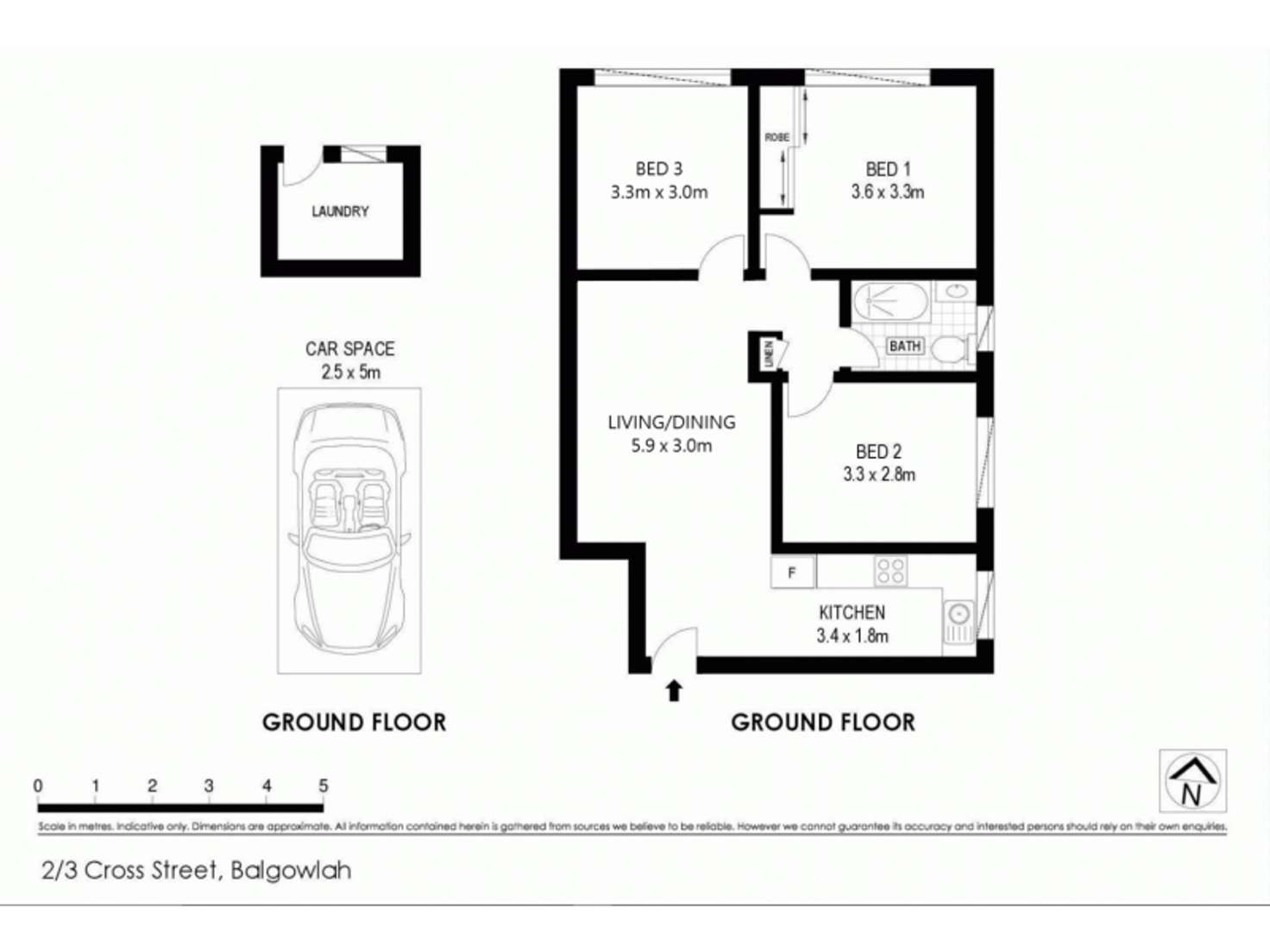 Floorplan of Homely apartment listing, 2/3 Cross Street, Balgowlah NSW 2093