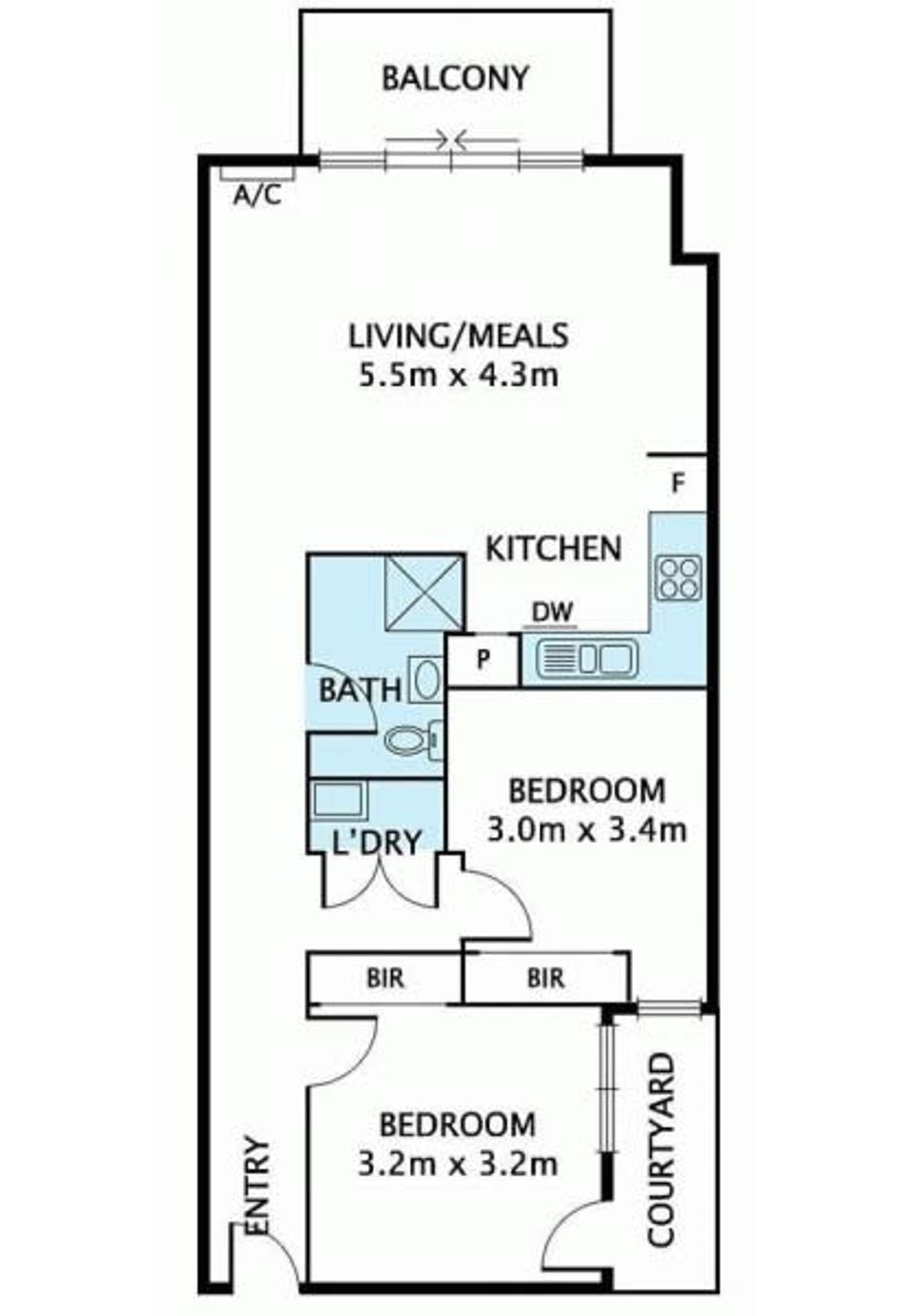 Floorplan of Homely unit listing, 18/54 Epsom Road, Ascot Vale VIC 3032