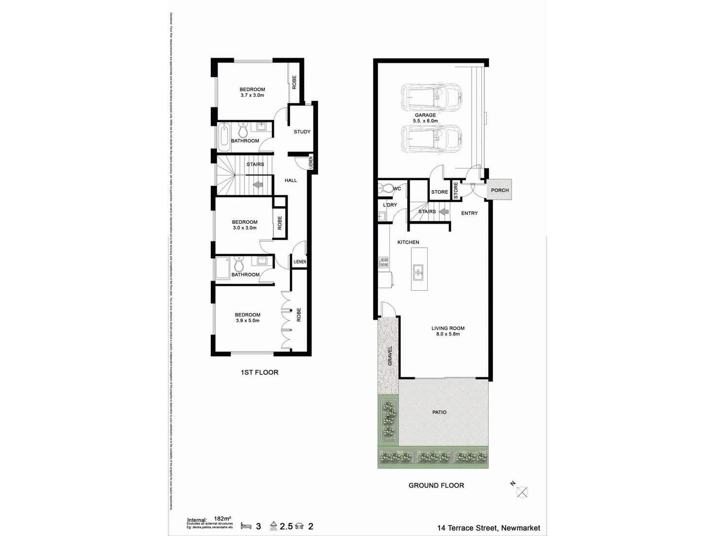 Floorplan of Homely townhouse listing, 14 Terrace Street, Newmarket QLD 4051