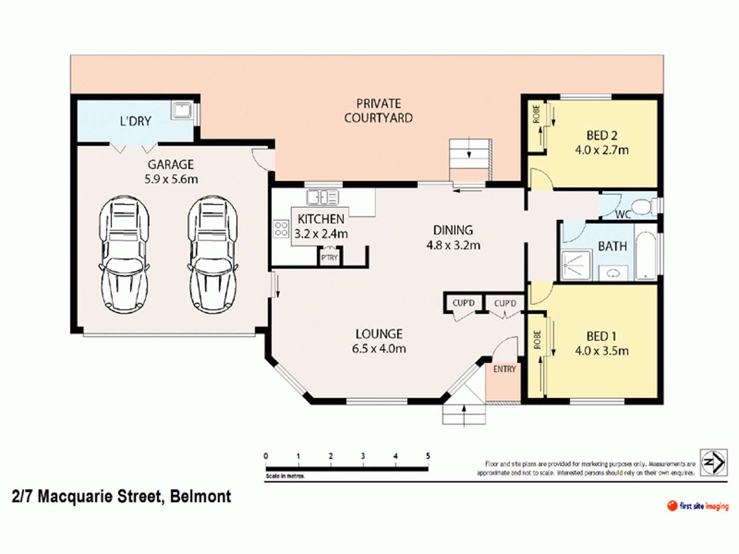 Floorplan of Homely villa listing, 2/7 Macquarie Street, Belmont NSW 2280