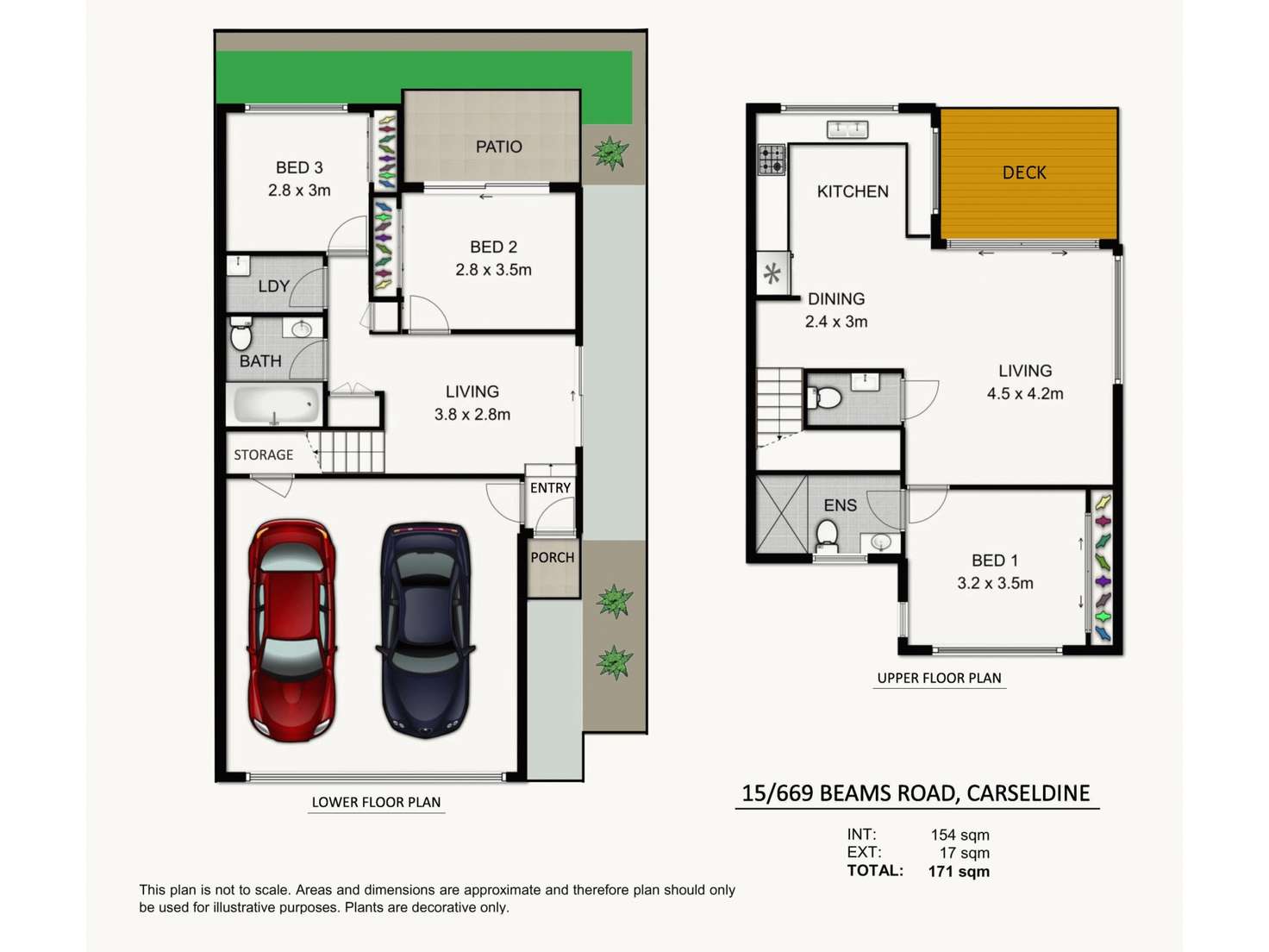 Floorplan of Homely townhouse listing, 15/669 Beams Road, Carseldine QLD 4034