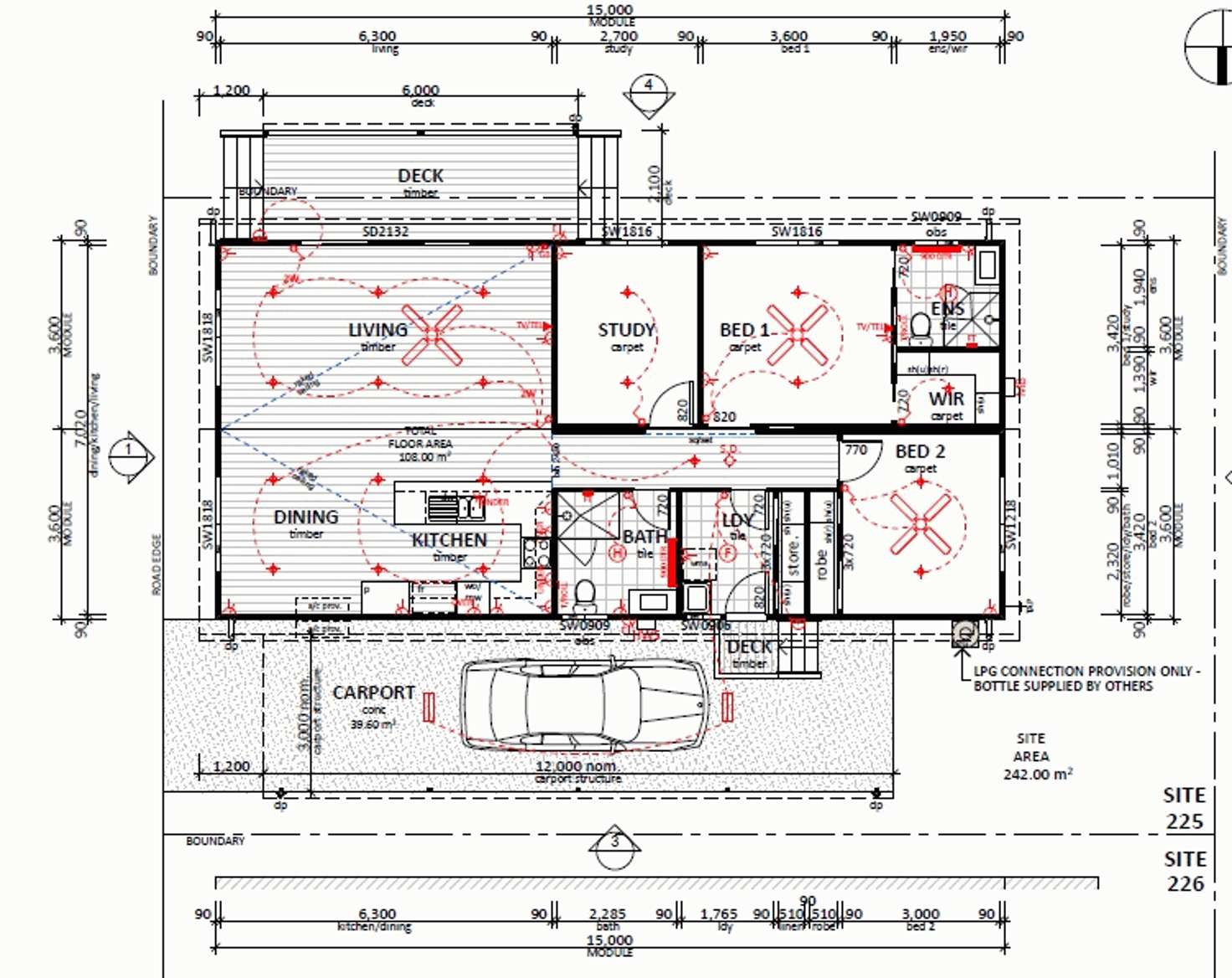 Floorplan of Homely villa listing, 225/2 Mulloway Road, Chain Valley Bay NSW 2259