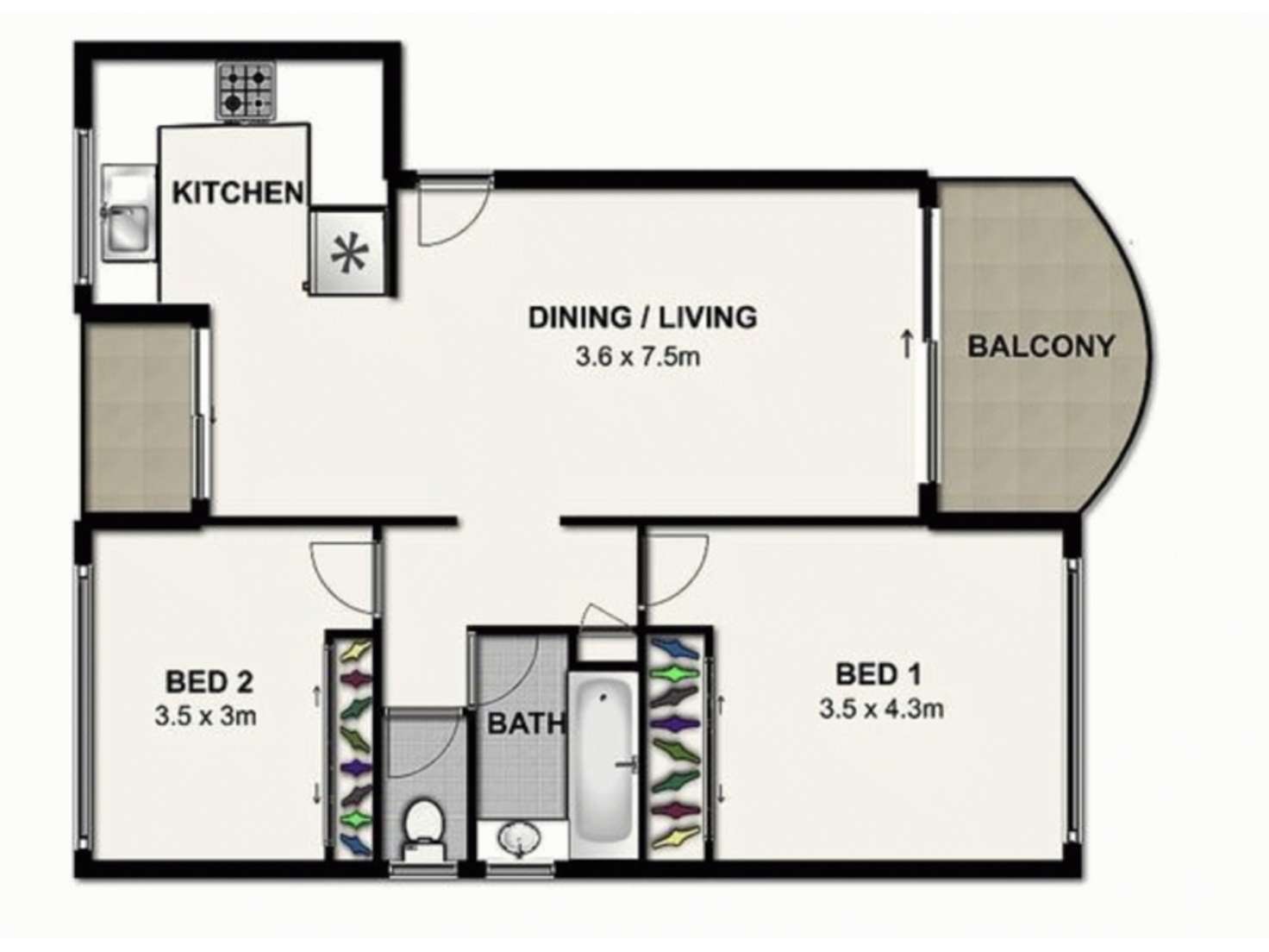 Floorplan of Homely unit listing, 6/64 Real Street, Annerley QLD 4103