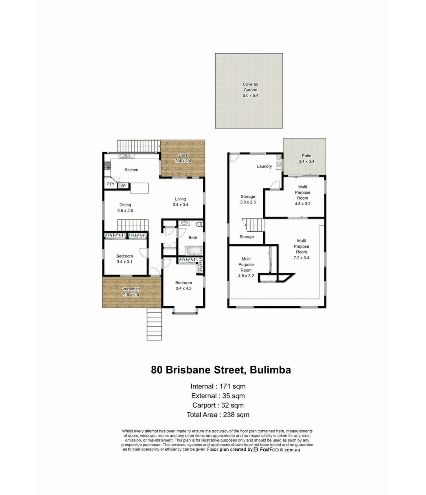 Floorplan of Homely house listing, 80 Brisbane Street, Bulimba QLD 4171