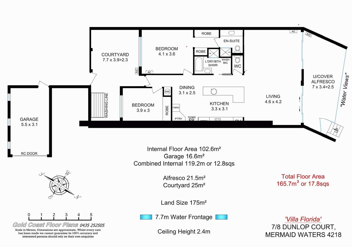 Floorplan of Homely villa listing, Villa 7/8 Dunlop Court, Mermaid Waters QLD 4218