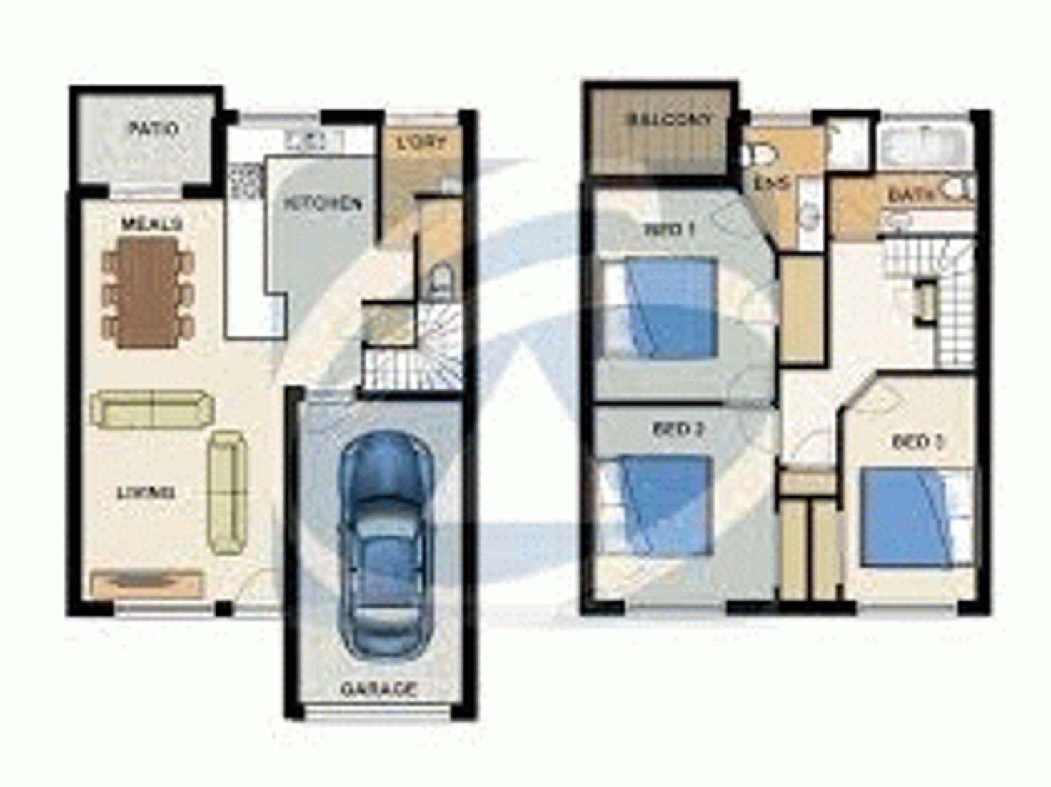 Floorplan of Homely townhouse listing, 28/2-8 Meadowbrook Drive, Meadowbrook QLD 4131