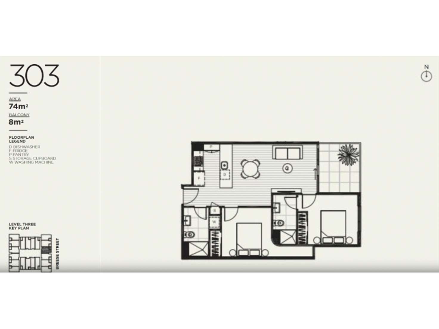 Floorplan of Homely apartment listing, 303/37-43 Breese Street, Brunswick VIC 3056