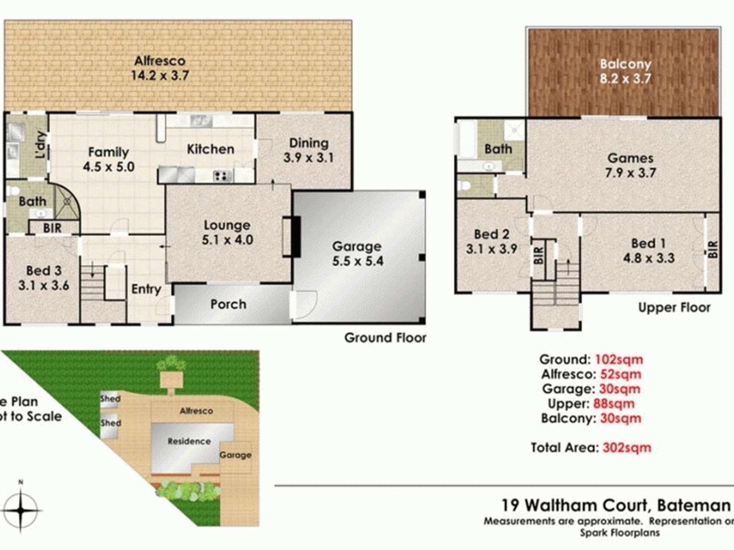 Floorplan of Homely house listing, 19 Waltham Court, Bateman WA 6150