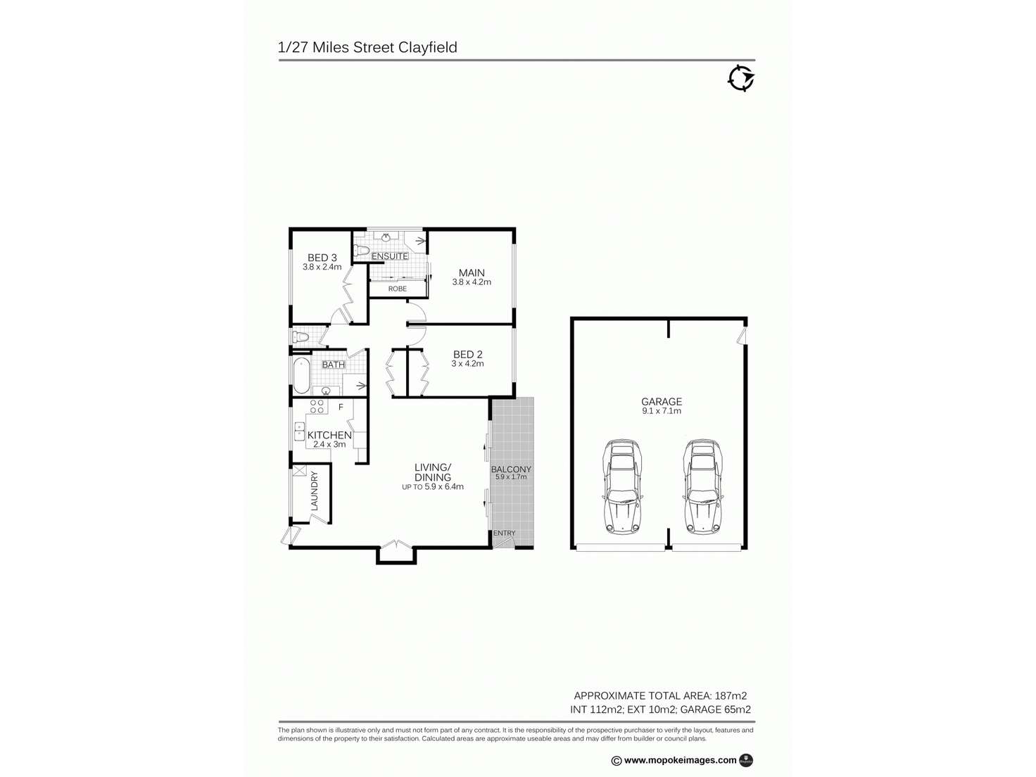 Floorplan of Homely apartment listing, 1/27 Miles Street, Clayfield QLD 4011