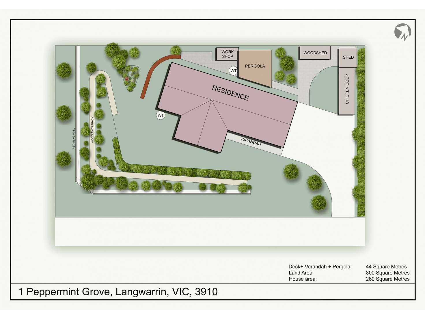 Floorplan of Homely house listing, 1 Peppermint Grove, Langwarrin VIC 3910