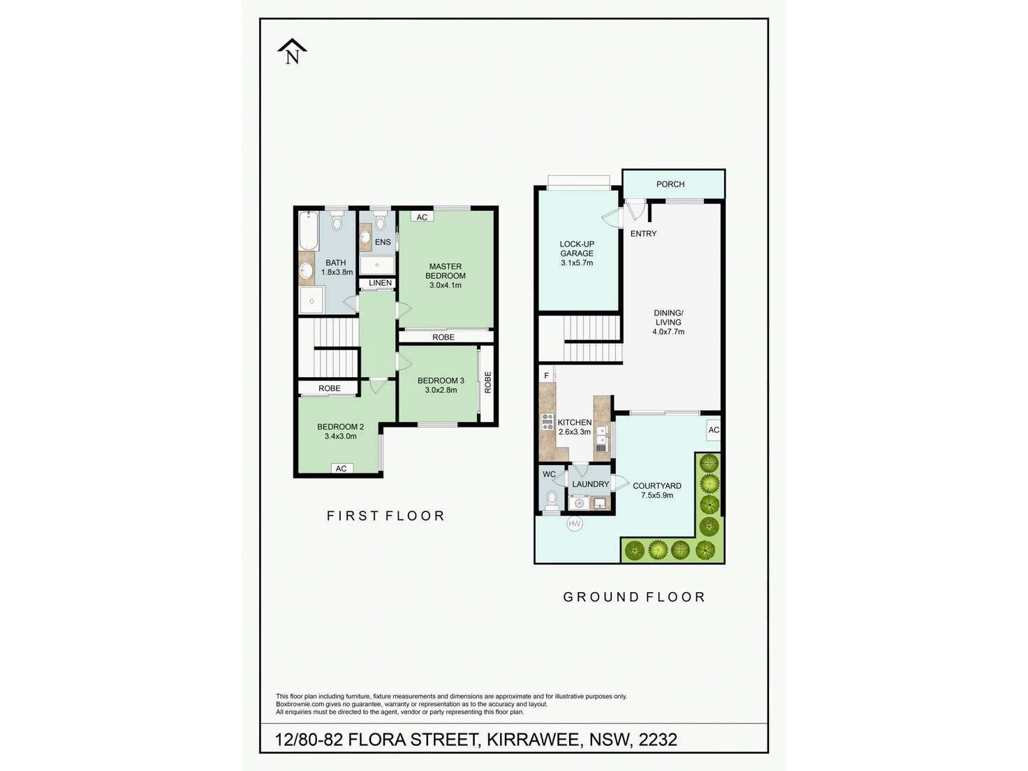 Floorplan of Homely townhouse listing, 12/80-82 Flora Street, Kirrawee NSW 2232
