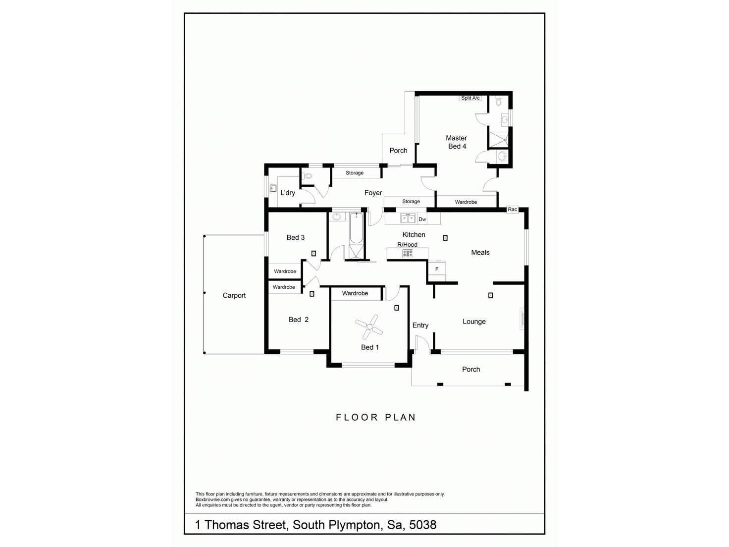 Floorplan of Homely house listing, 1 Thomas Street, South Plympton SA 5038