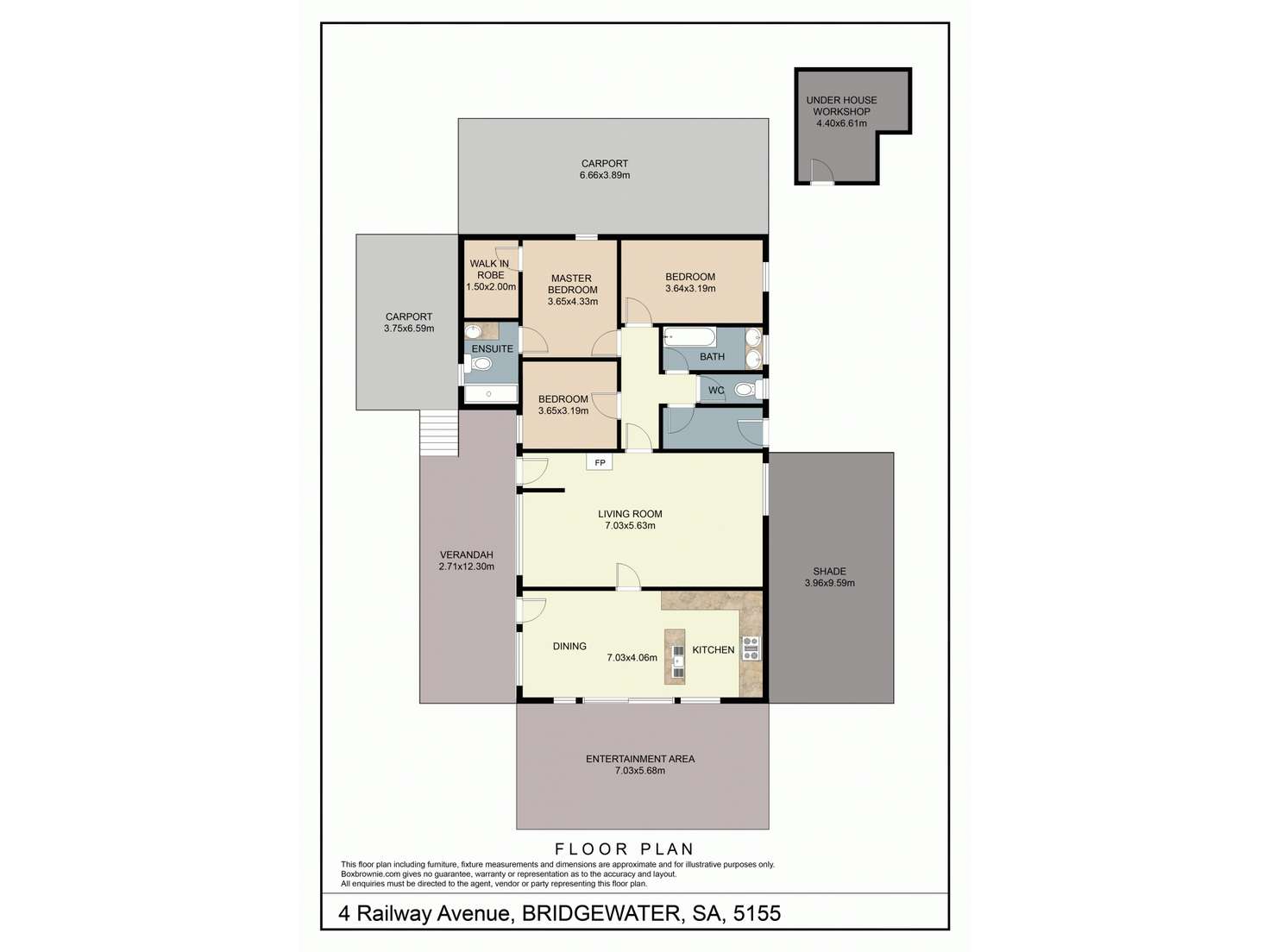 Floorplan of Homely house listing, 4 Railway Avenue, Bridgewater SA 5155