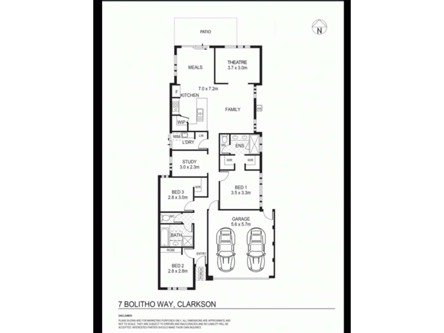 Floorplan of Homely house listing, 7 Bolitho Way, Clarkson WA 6030