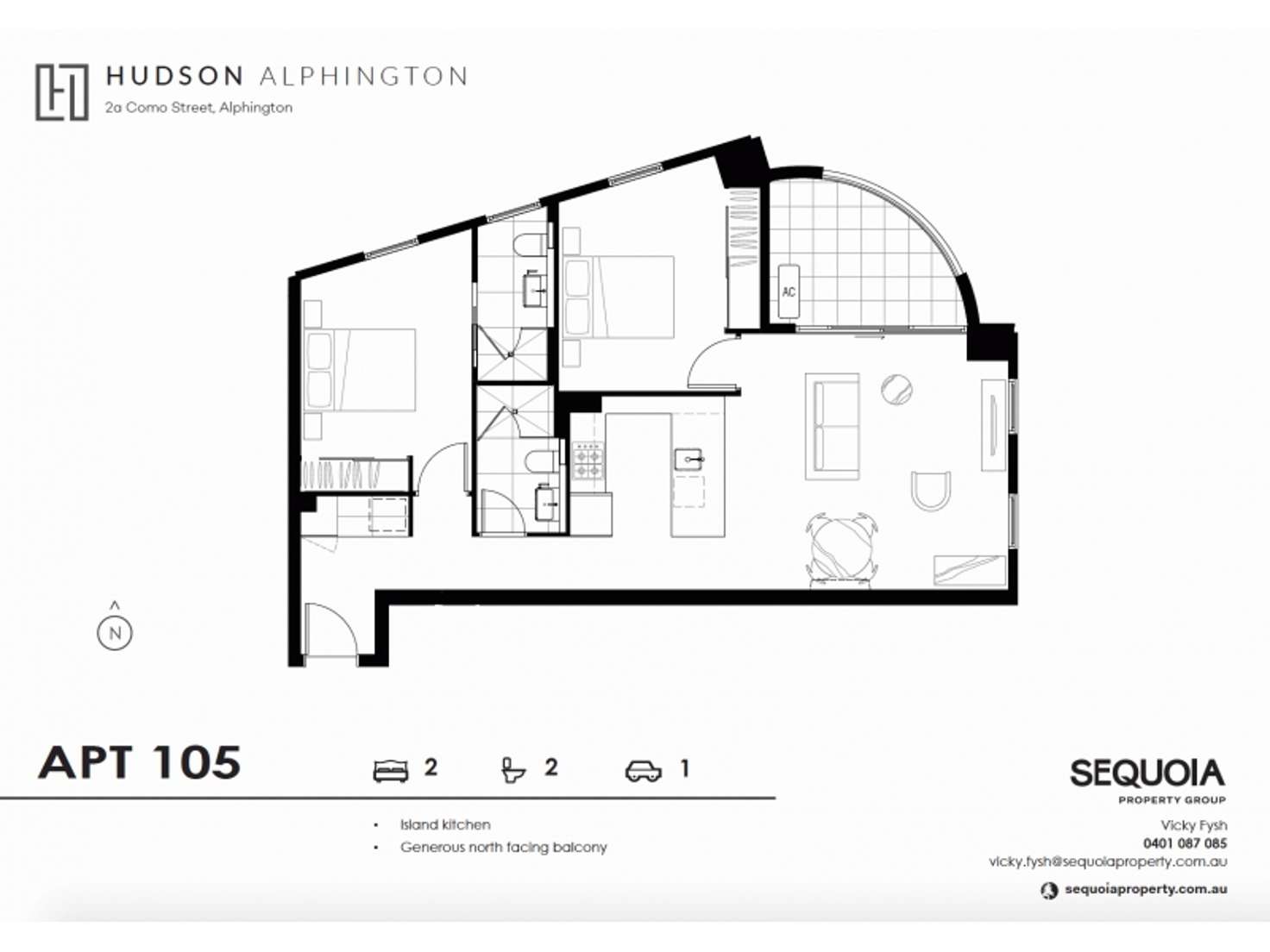 Floorplan of Homely apartment listing, 105/2a Como Street, Alphington VIC 3078