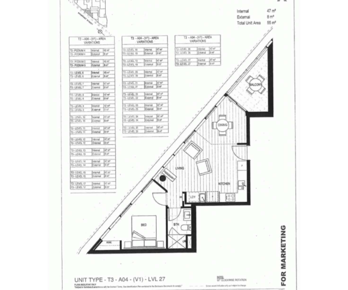 Floorplan of Homely unit listing, 30701/1 Cordelia Street, South Brisbane QLD 4101