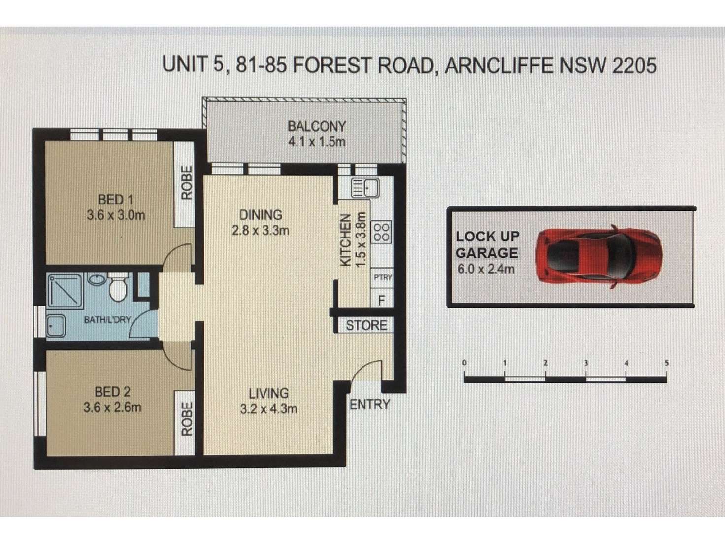 Floorplan of Homely unit listing, 5/81-85 Forest Road, Arncliffe NSW 2205