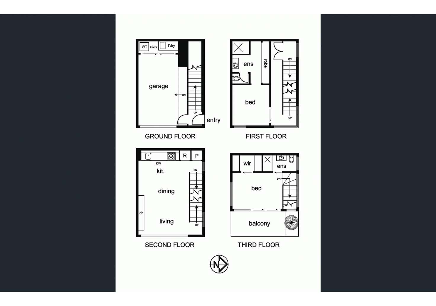 Floorplan of Homely townhouse listing, 4/3 Hertford Street, Fitzroy VIC 3065