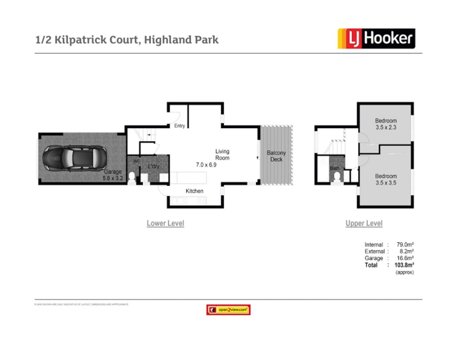 Floorplan of Homely townhouse listing, 1/2 Kilpatrick court, Highland Park QLD 4211