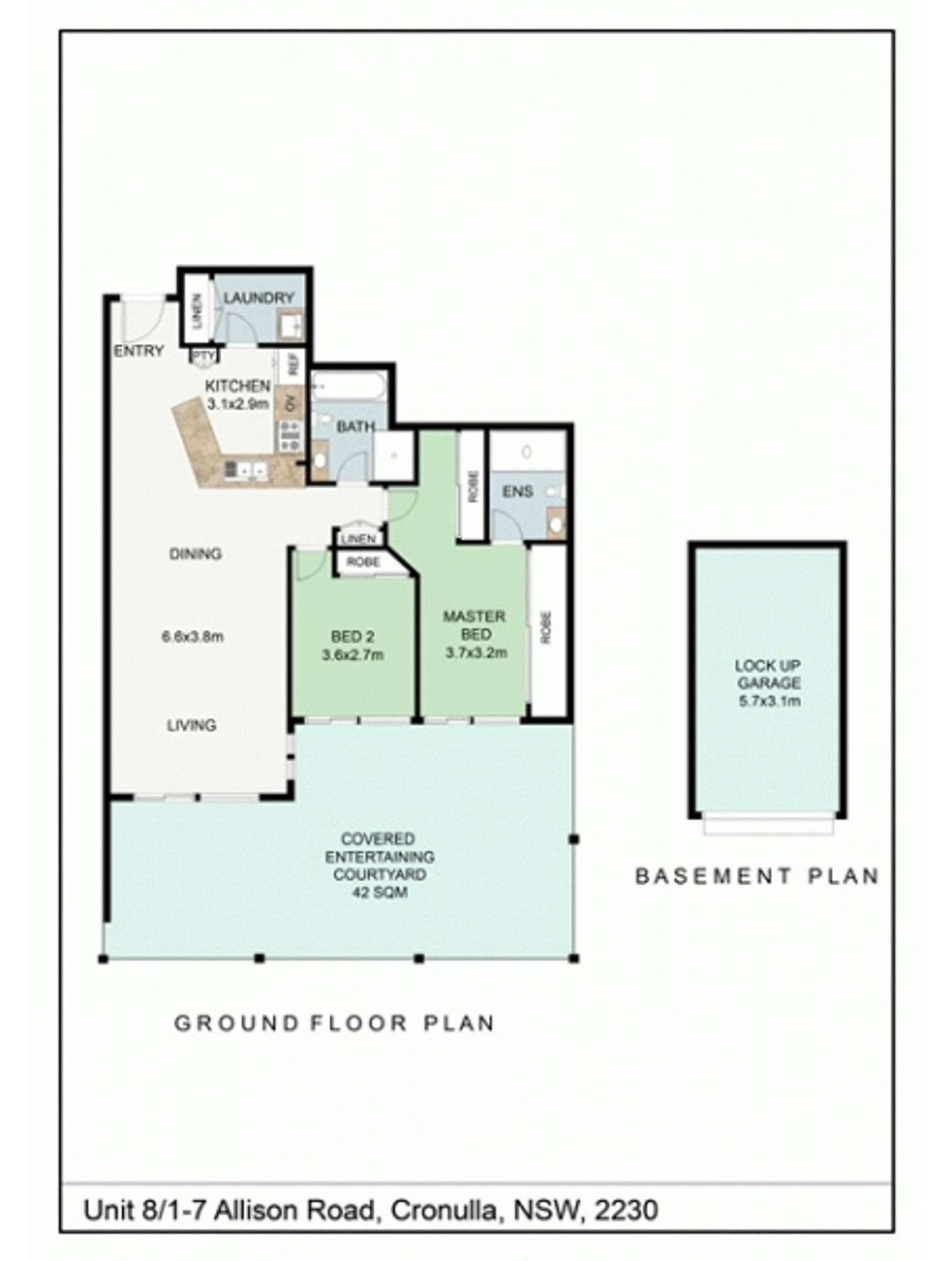 Floorplan of Homely unit listing, Unit 8/1-7 Allison Road, Cronulla NSW 2230