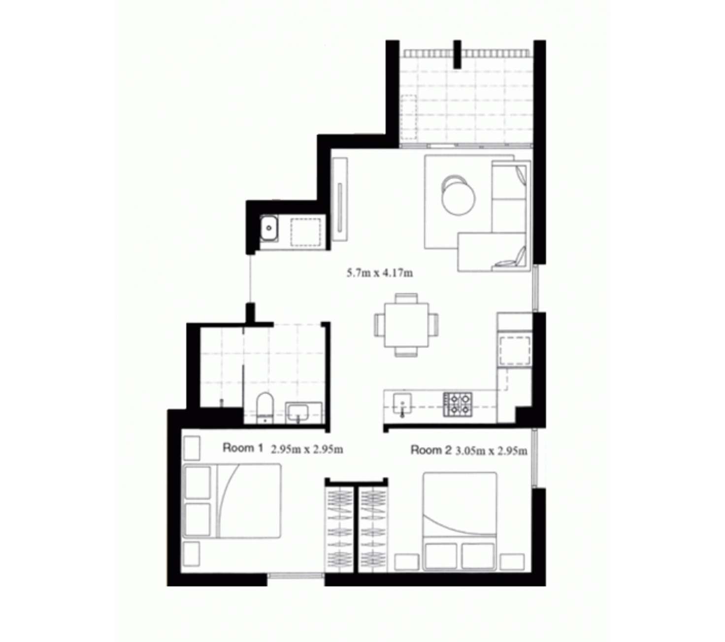 Floorplan of Homely apartment listing, 702/61 Galada Avenue, Parkville VIC 3052